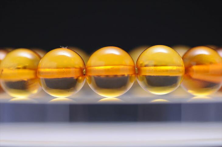 パワーストーン 天然石 ブレスレット アンバー 12mm プレゼント 開運 ギフト レディース