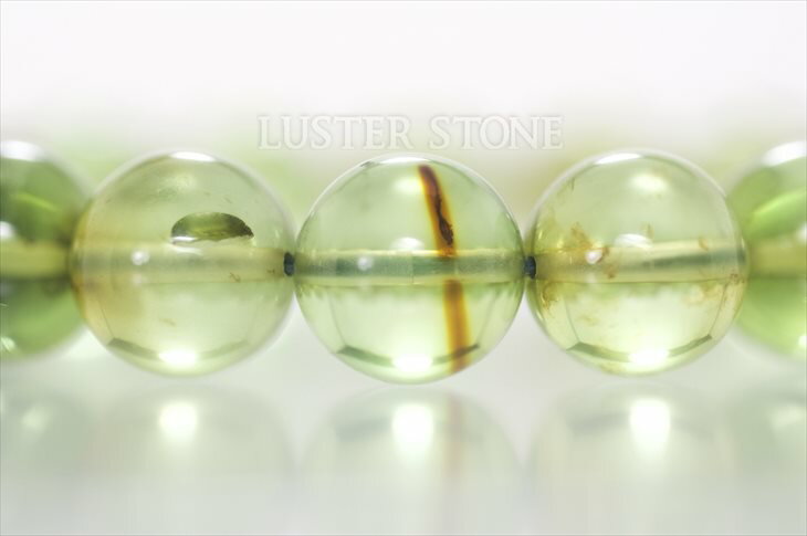 パワーストーン 天然石 ブレスレット グリーンアンバー（琥珀） 12mm プレ...