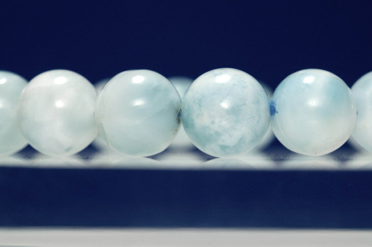 パワーストーン 天然石 ブレスレット アイスラリマー 10.5mm プレゼント 開運 ギフト レディース 水色