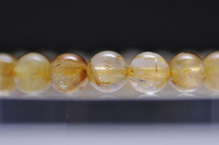 パワーストーン 天然石 ブレスレット ルチルクォーツ 7.5mm プレゼント 開運 ギフト レディース