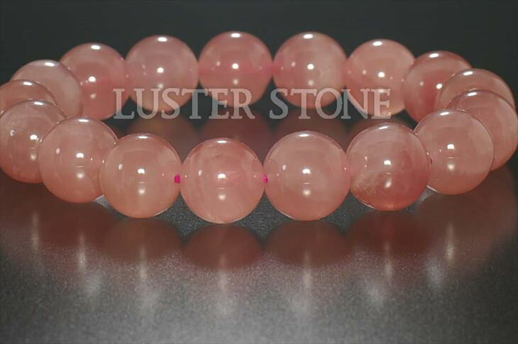 パワーストーン 天然石 ブレスレット マダガスカルローズクォーツ 12mm プ...
