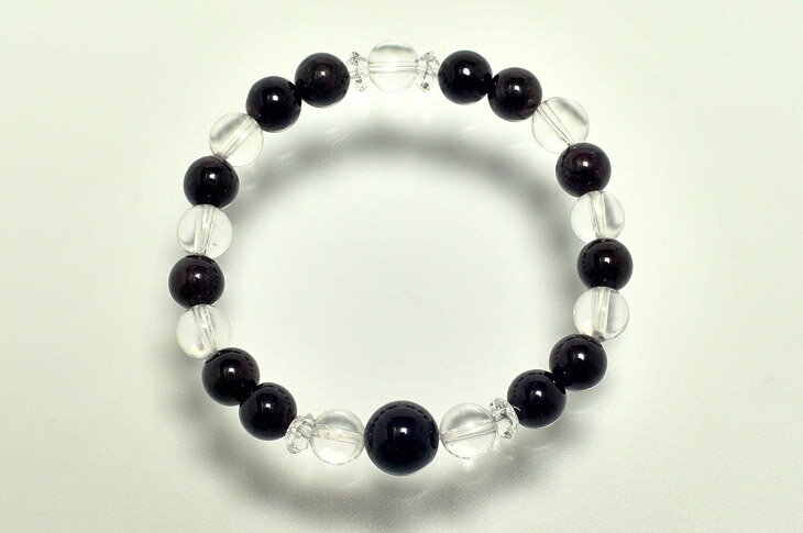 パワーストーン 天然石 ブレスレット レディース ガーネット クォーツ クォーツカットボタン プレゼント 開運 ギフト