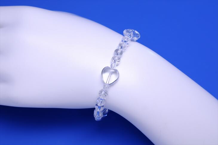 パワーストーン 天然石 ブレスレット レディース ハート クォーツ 誕生石 4月 プレゼント 開運 ギフト