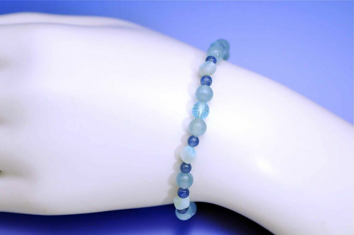 パワーストーン 天然石 ブレスレット レディース ラリマー アクアマリン カイヤナイト ブルートパーズミラーカット AAA プレゼント 開運 ギフト 誕生石 3月