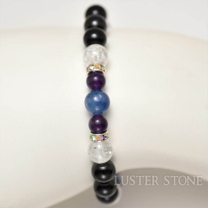 パワーストーン 天然石 ブレスレット メンズ カイヤナイト アメジスト オニキス クラッククォーツ プレゼント 開運 ギフト レディース 誕生石 2月