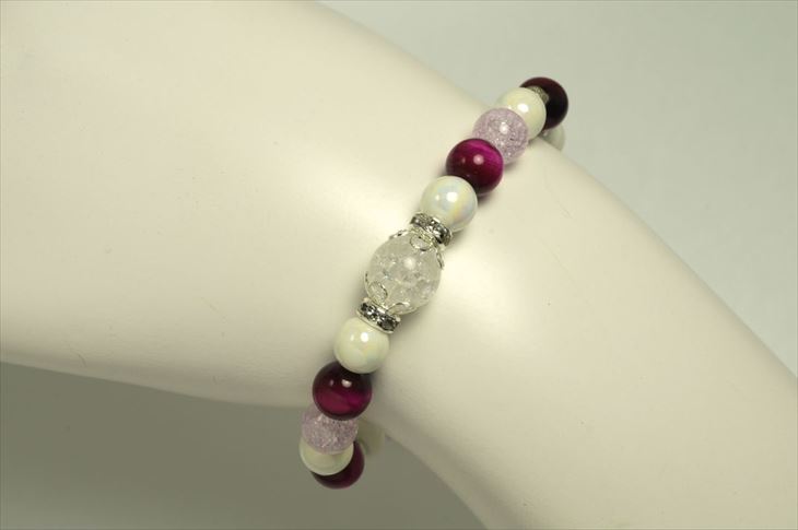 パワーストーン 天然石 ブレスレット レディース 北投石 ピンクタイガーアイ クラッククォーツ クラックピンククォーツ プレゼント 開運 ギフト