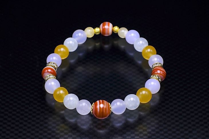 パワーストーン 天然石 ブレスレット レディース サードオニクス プレナイト アラゴナイト ホワイトアゲート プレゼント 開運 ギフト