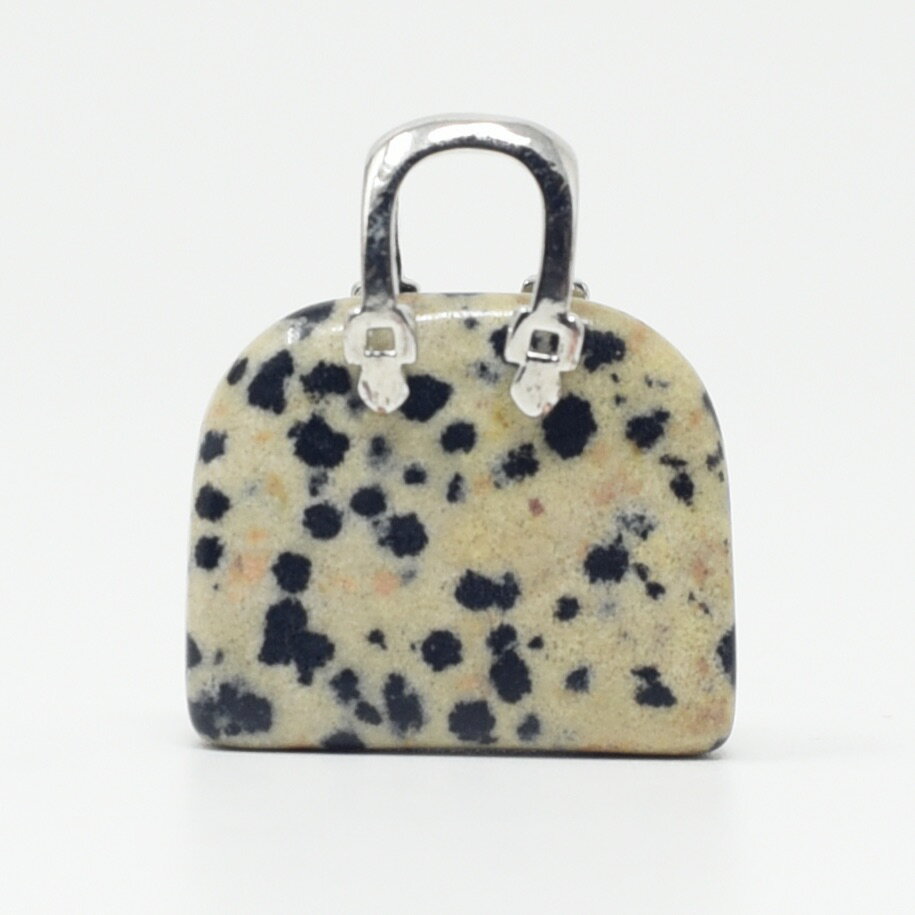 ダルメシアンジャスパー バッグ 置物 パワーストーン 天然石 プレゼント ...