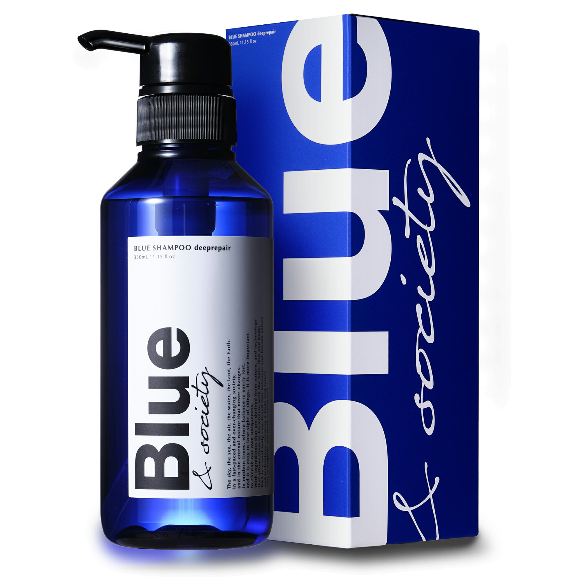 Blue 香水シャンプー 330ml プロ調香師が監修 ジャスミン&ホワイトムスクの香り メンズ アミノ酸 ダメージケアシャンプー 美容室専売品 ブルー ノンシリコンサロンシャンプー リペア ケラチン 男性 臭い いい匂い