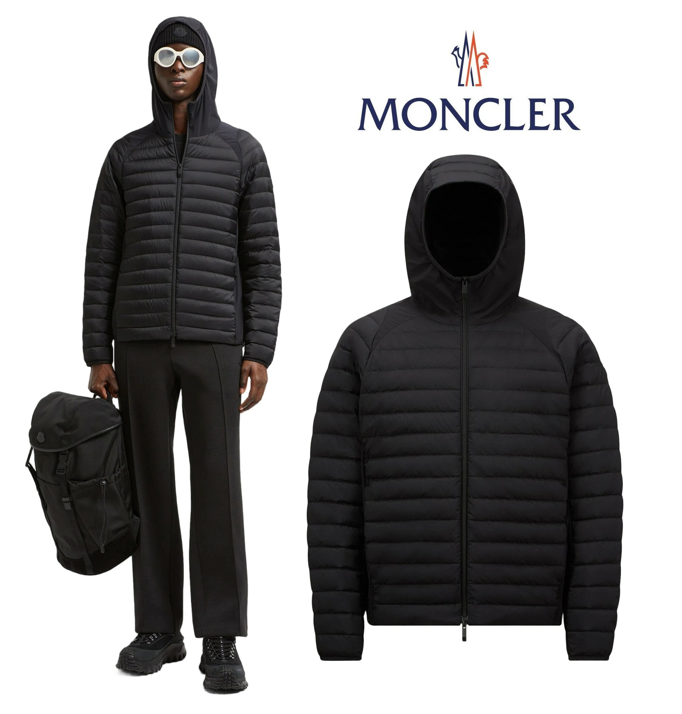 メンズ ダウンジャケット MONCLER モンクレール Galbert Hooded Short D ...