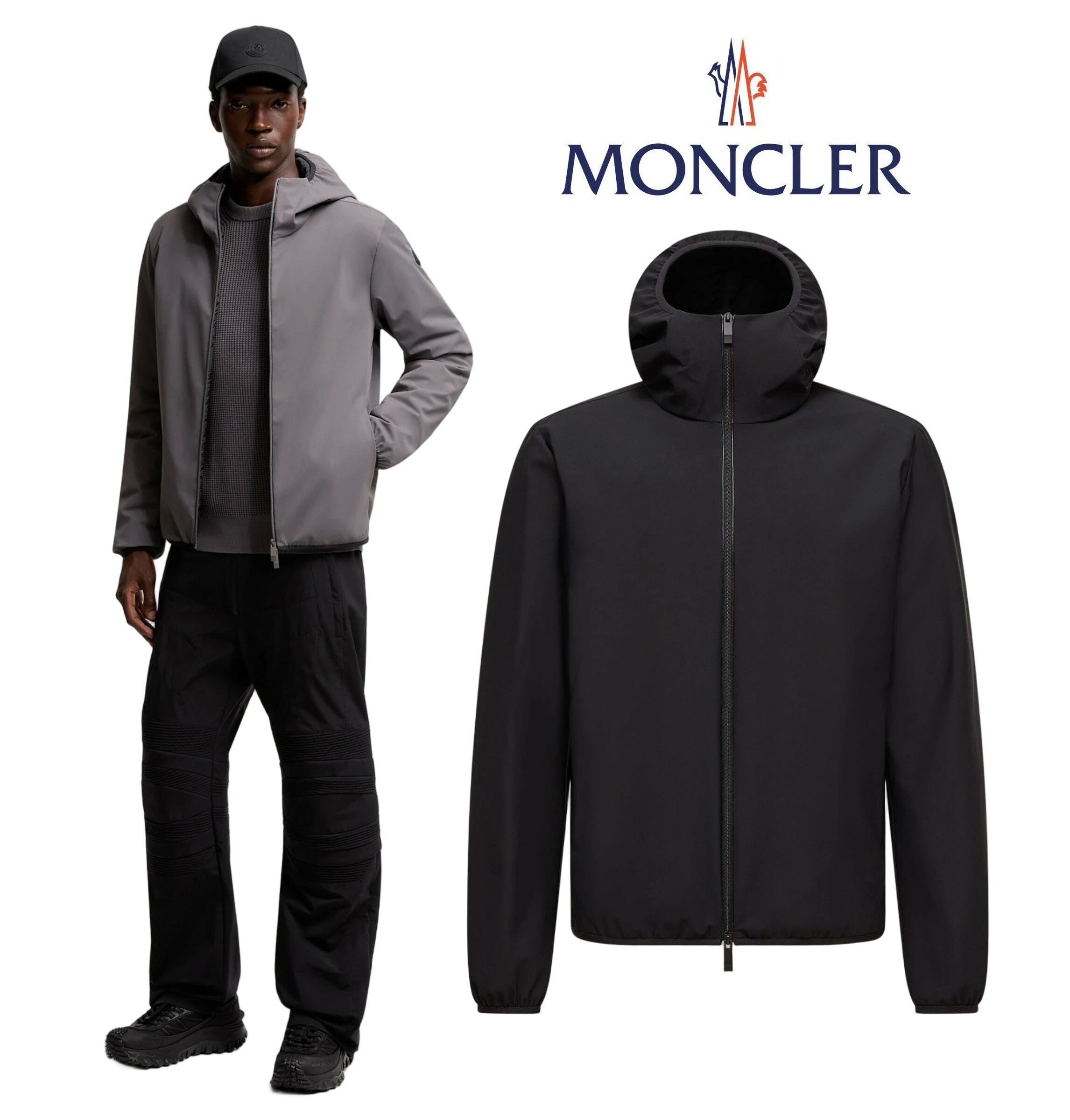 メンズ ダウンジャケット MONCLER モンクレール Batisse Hooded Short D ...