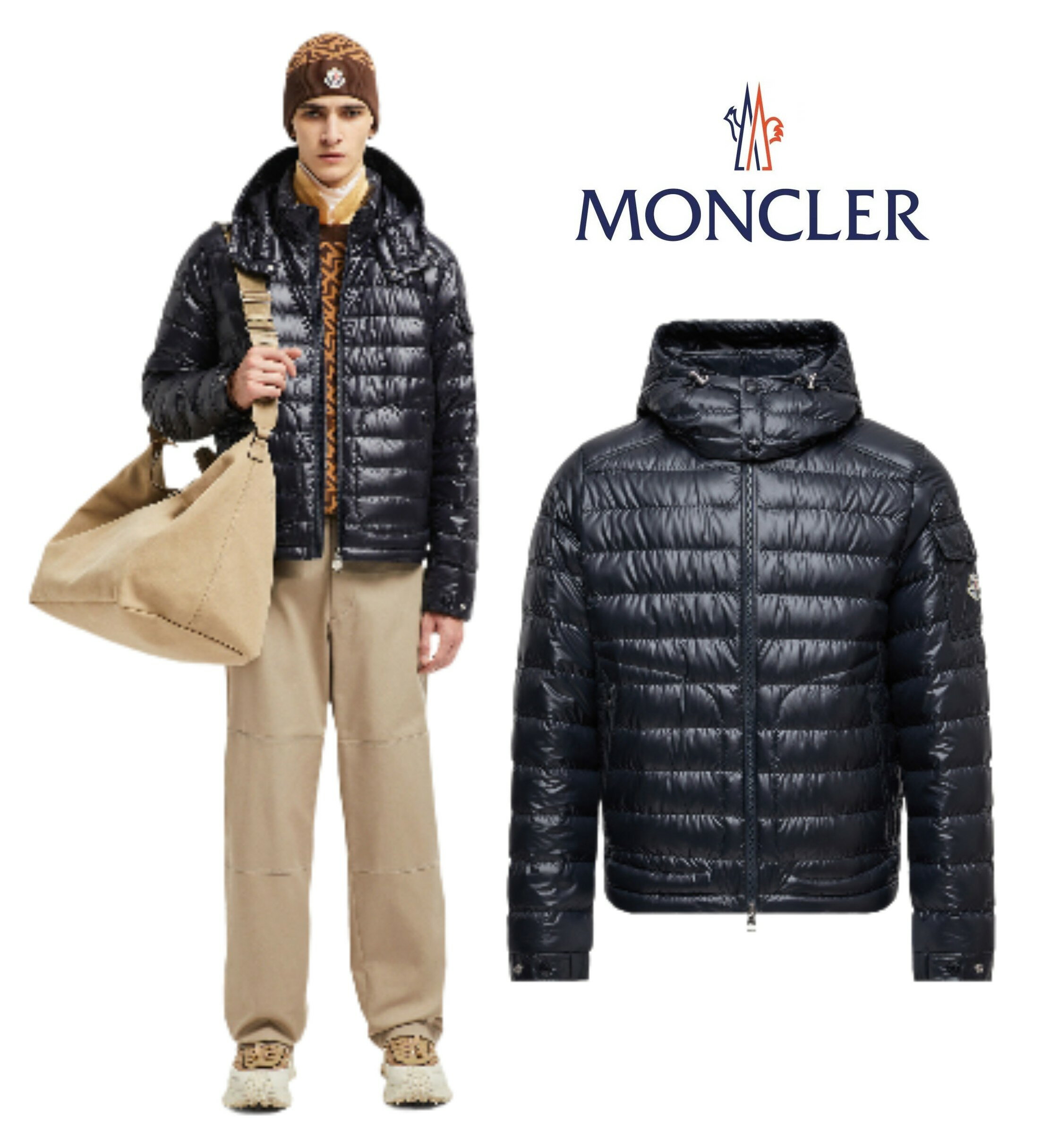 メンズ ダウンジャケット MONCLER モンクレール Lauros Hooded Short Down Jacket