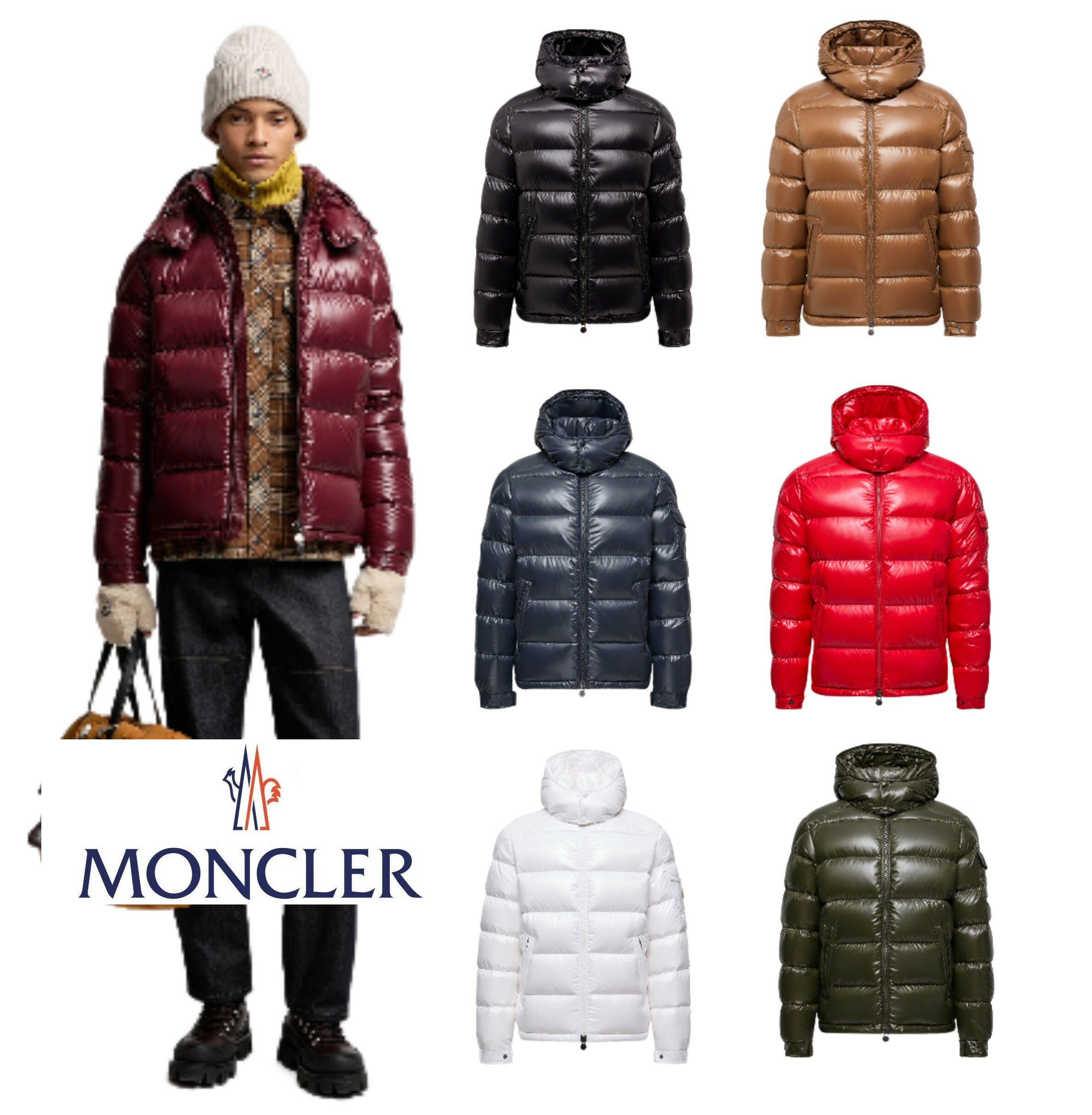 メンズ ダウンジャケット MONCLER モンクレール Moncler Maya Hooded Short Down J...