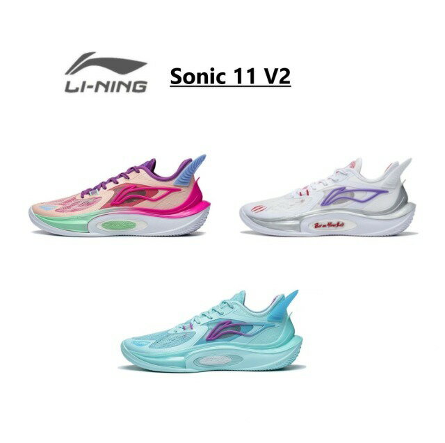 LI-Ning リーニン Sonic 11 V2 メンズ キッズ バッシュ スニーカー バスケット ローカット トレンド