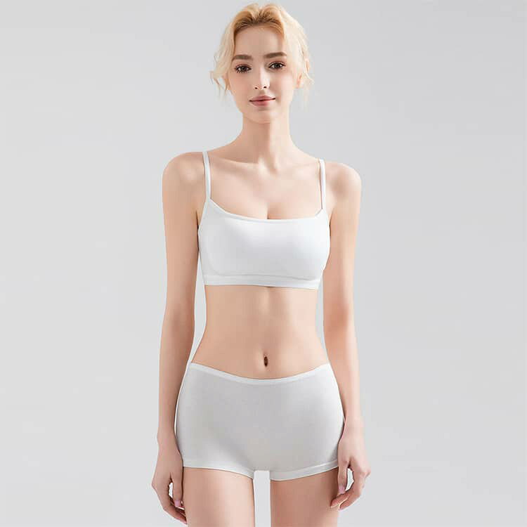 【5セット】 女性 使い捨てパンツ 通気性 パンツ ブラジャー ショーツ 快適 個包装 インナーウエア ノンワイヤー 介護 ブラショーツ 使い捨てブラジャー 安定感 軽くてやわらかい 軽量 大きいサイズ 下着 ボクサーショーツ 出張 【5セット】 (3)