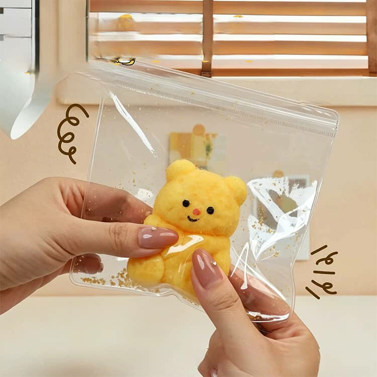 スクイーズ袋 替え袋 クリア ケース 全12サイズ 50枚セット パウチ バッグ DIY スクイーズ 袋 小分け バッグ入り にぎにぎ スクイーズ スクイーズレジン用 包装袋 スクイーズ袋 13×13cm 15×15cm 10.5×10.8cm 8×12cm 7×10cm lutella-10006668 ルテラ サンプル画像3