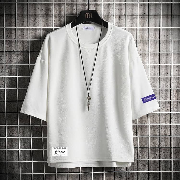 ビッグTシャツ メンズ 七分袖 Tシャツ 夏服 カットソー ゆったり 涼しい 軽い 薄手 半袖tシャツ トップス 柔らかい 大きいサイズ おしゃれ tシャツ 無地 五分袖Tシャツ 送料無料 lutella-10005879 ルテラ サンプル画像3