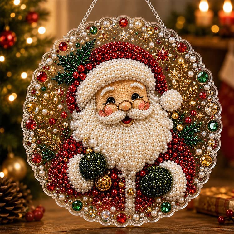 窓飾り クリスマス 吊り下げ パールアート キット クリスマスツリー 手作りキット ...