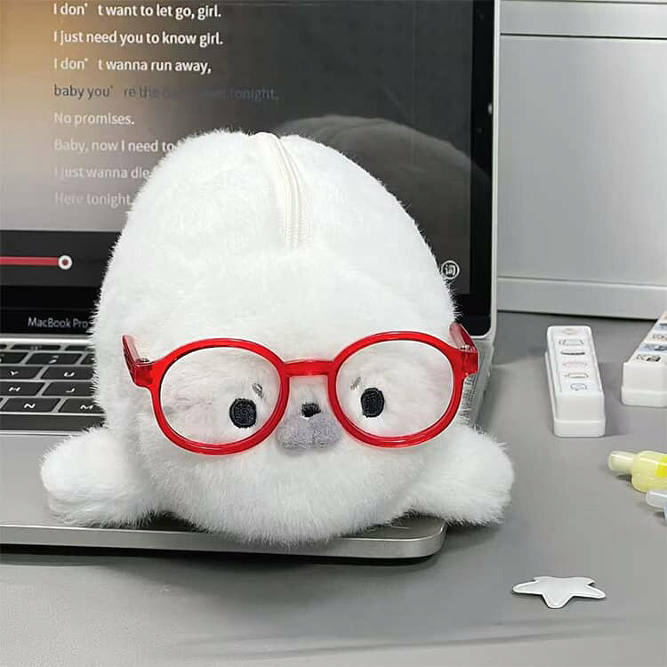 ぬいぐるみ キャラポーチ ペンケース もふもふ 筆入れ 立体 文具入れ 丸っこい 面白い 動物デザイン 立体感 小学生 ペンケース 可愛い 収納ケース アザラシ 中学生 高校生学生 文具 収納 かわいい プレゼント lutella-10008572 ルテラ サンプル画像3