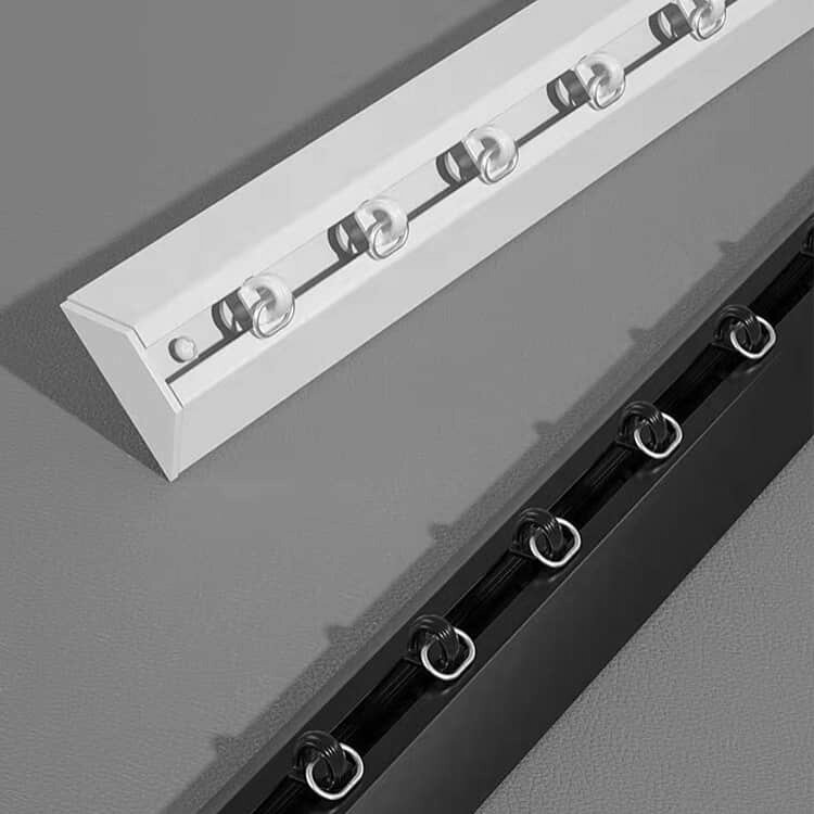 カーテンレール 穴あけ必要 1m 目隠し 賃貸 貼るだけ テープ付 2type 後付け 1.5m ...