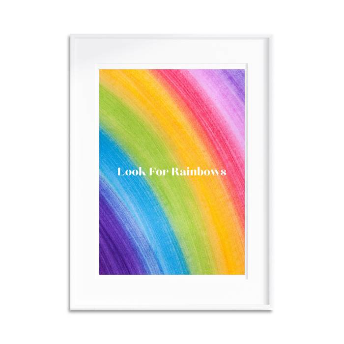 アートポスター A4 《look for rainbows》 A4サイズ モダン アート デザイン ポスター おしゃれ インテリア アートパ ネル アートプリン...