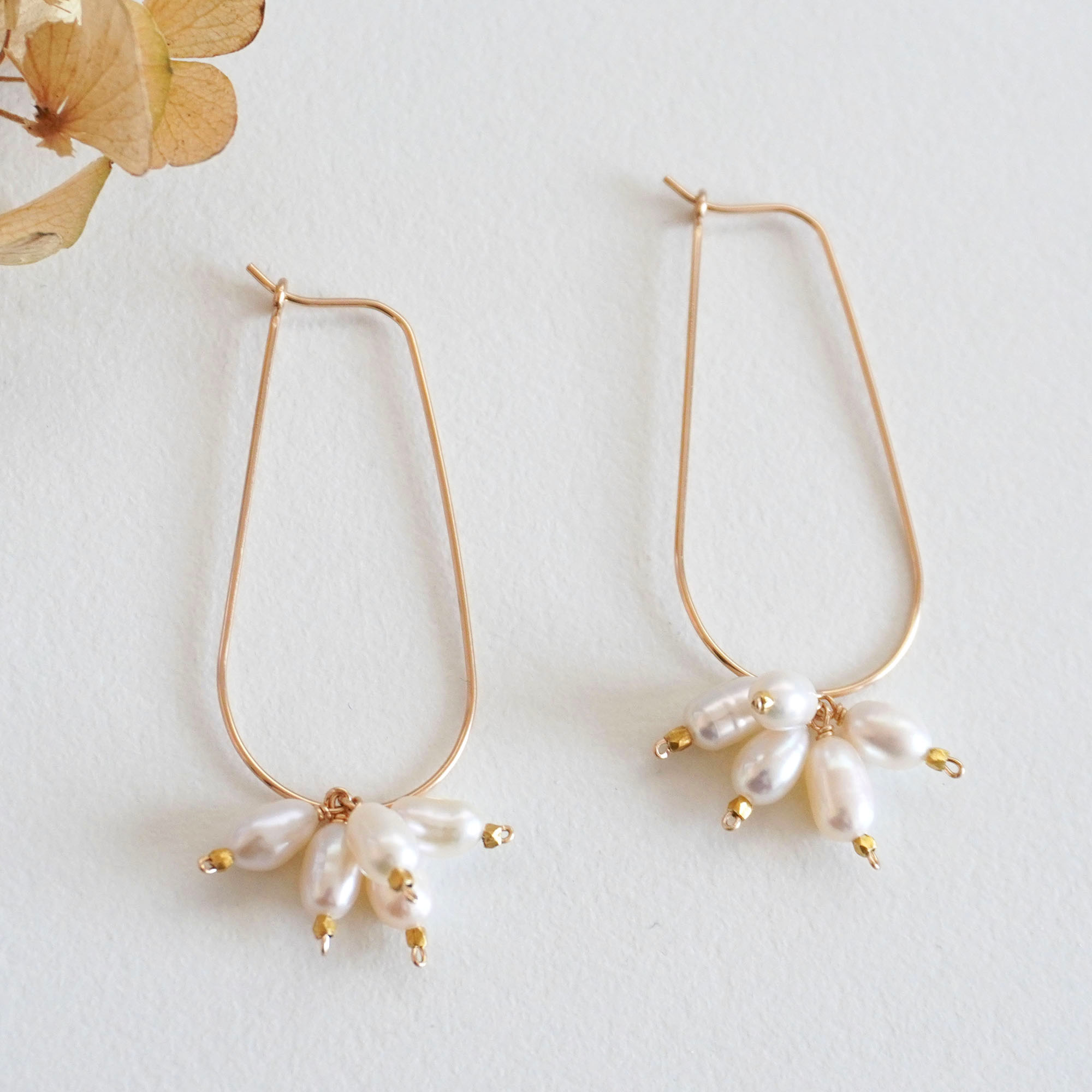 Rakuten - 7amulet 14kgf パール ピアス フープピアス ロングフープ k14gf ゴールドフィルド 金属アレルギー対応 6月 誕生石