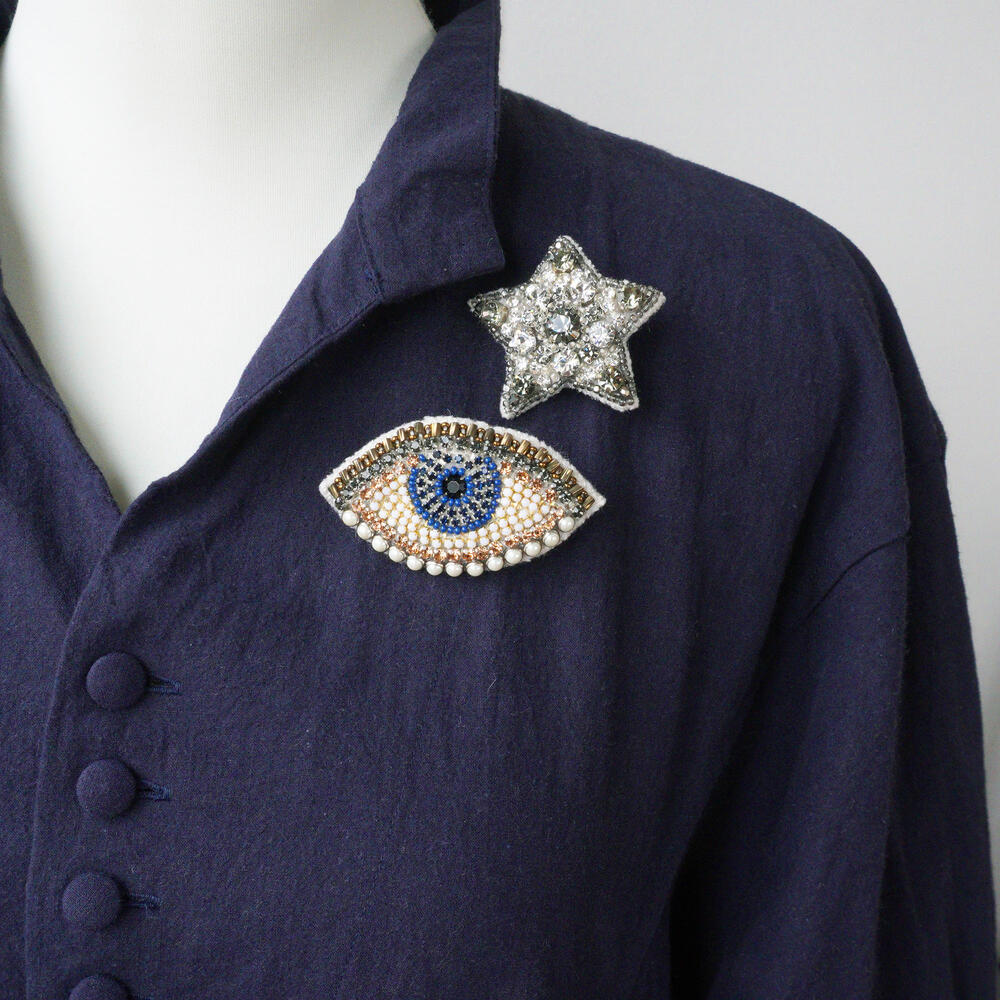 CITRUS シトラス ビジューブローチ eye 目 瞳 evil eye イーヴィルアイ お守りの商品画像 2