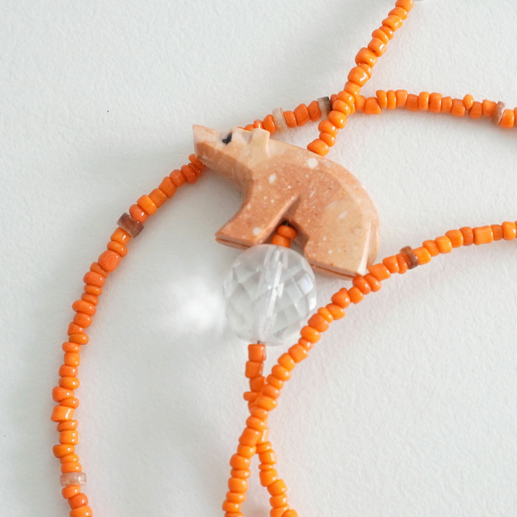 Rakuten - メガネチェーン 可愛い アニマル 白クマ クマ 動物 オレンジ 眼鏡 母の日 グラスコード 眼鏡チェーン