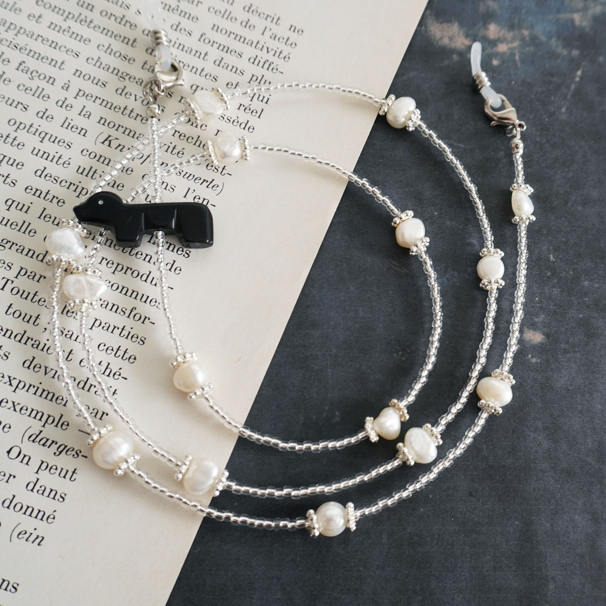 Rakuten - メガネチェーン 可愛い アニマル 動物 シルバー ブラック 眼鏡 母の日 グラスコード 眼鏡チェーン