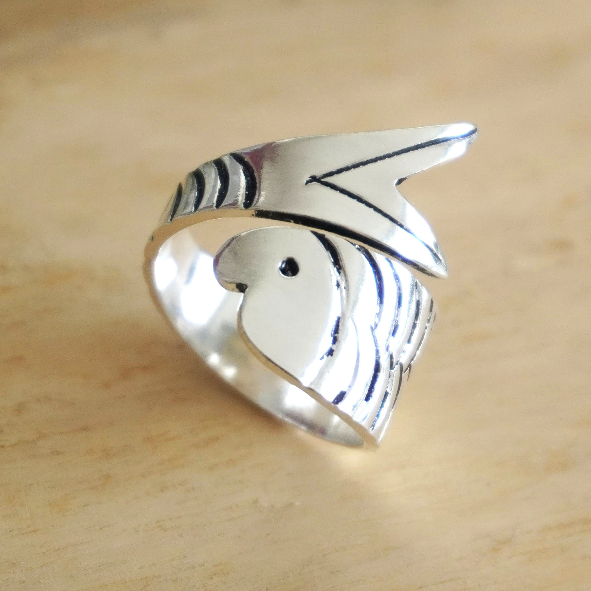 Rakuten - シルバーリング 魚 fish アニマルモチーフ カジュアル 13号