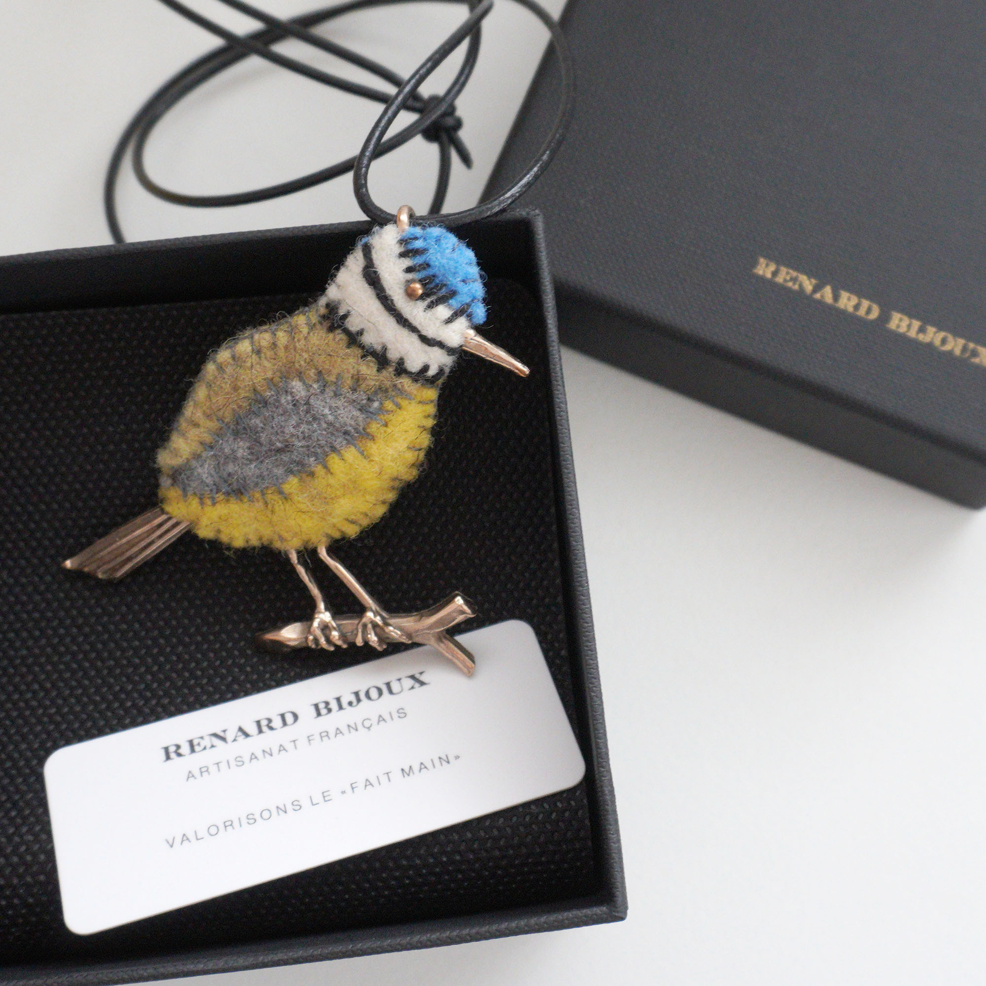 RENARD BIJOUX レナードビジュー BIRD バード 鳥 ネックレス BLUE TIT ブルー イエ...