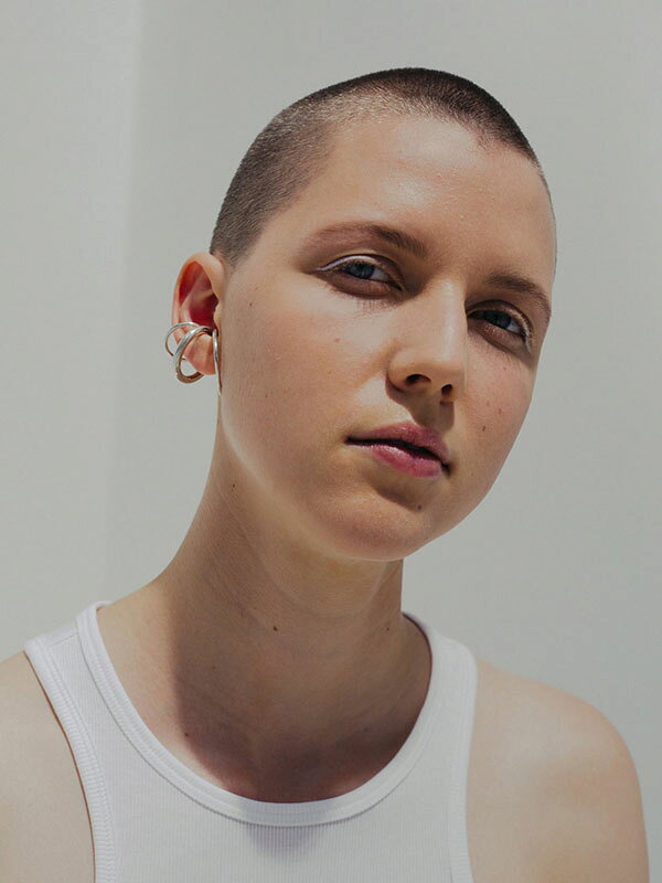 ラブリのSASKIA DIEZ サスキアディツ イヤーカフ シルバー MIXED BOLD EARCUFF｜アングル3