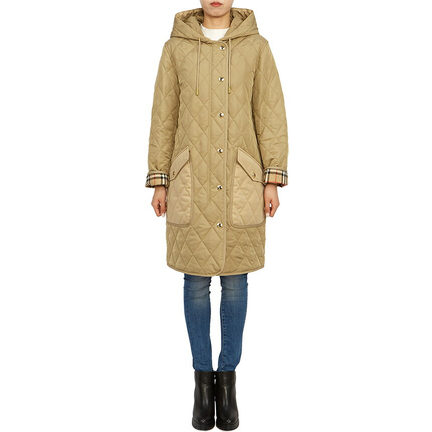 【3 オフクーポン配布中】 BURBERRY バーバリー キルティング レディース フード ダウン コート ROXBY 8072672 A7026