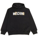 【3%オフクーポン配布中】【着後レビューで1000円OFFクーポン特典】 MOSCHINO KIDS モスキーノキッズ テディ ロゴ フード 長袖 スウェットシャツ (大人着用可) HUF07I LCA58 60100