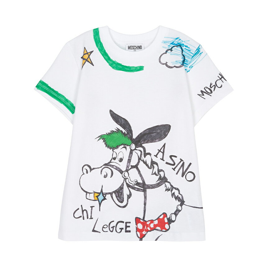 Rakuten - 【3%オフクーポン配布中】 MOSCHINO KIDS モスキーノキッズ ベビー 半袖Tシャツ HSM04L LAA02 10101