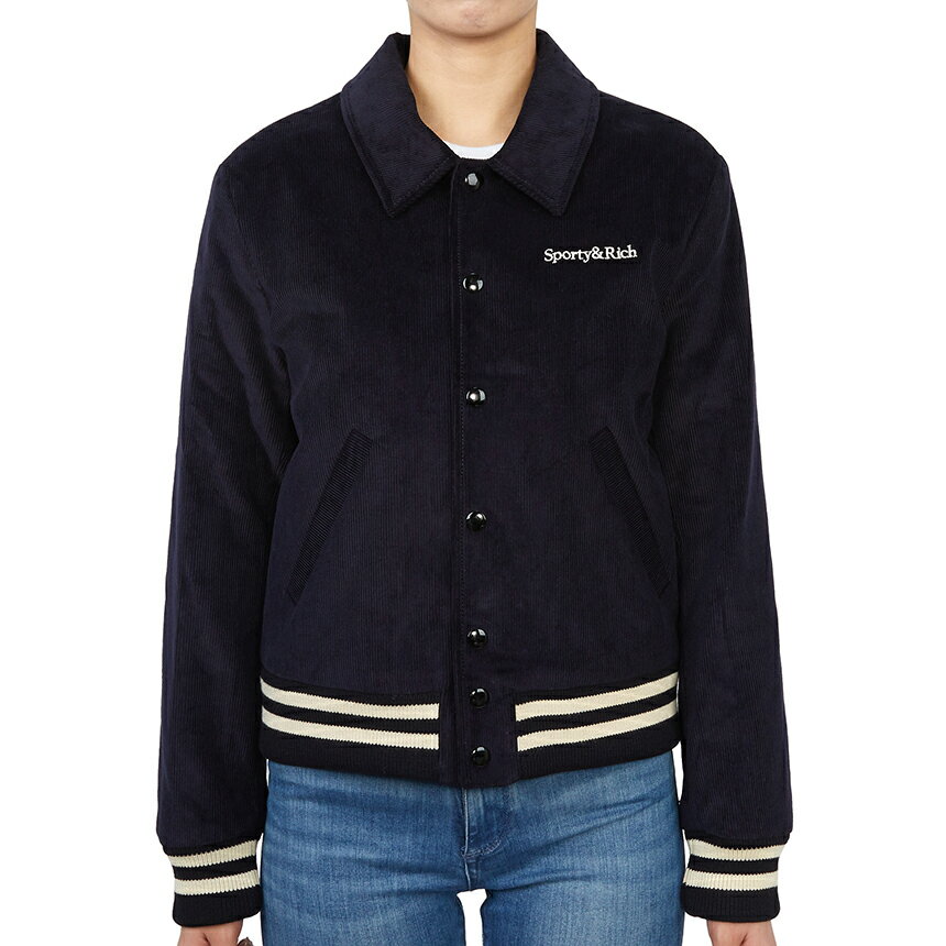 【3%オフクーポン配布中】【着後レビューで1000円OFFクーポン特典】 SPORTY&RICH スポーティアンドリッチ レディース ジャケット JA761NA NAVY