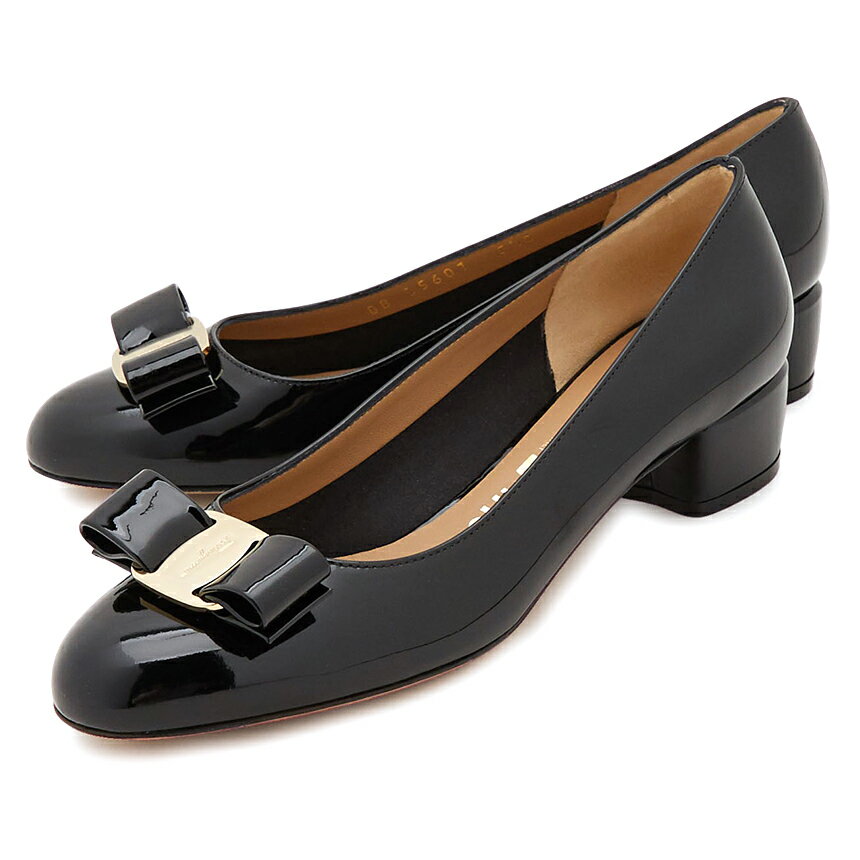 【3%オフクーポン配布中】 FERRAGAMO フェラガモ VARA1 3CM NERO 0591963 レディー...