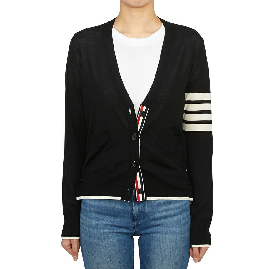 【3 オフクーポン配布中】 THOM BROWNE トムブラウン レディース カーディガン FKC334D Y1014 001
