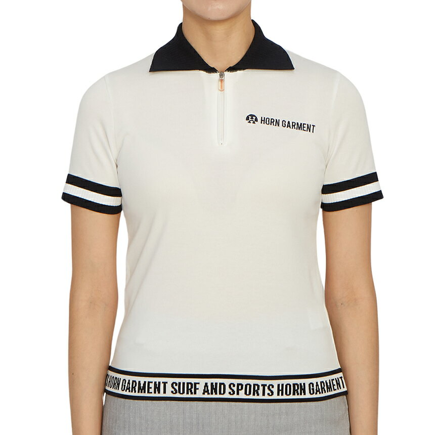 HORN GARMENT ホーンガーメント レディース 半袖Tシャツ HCW 3A AB03 WHITE