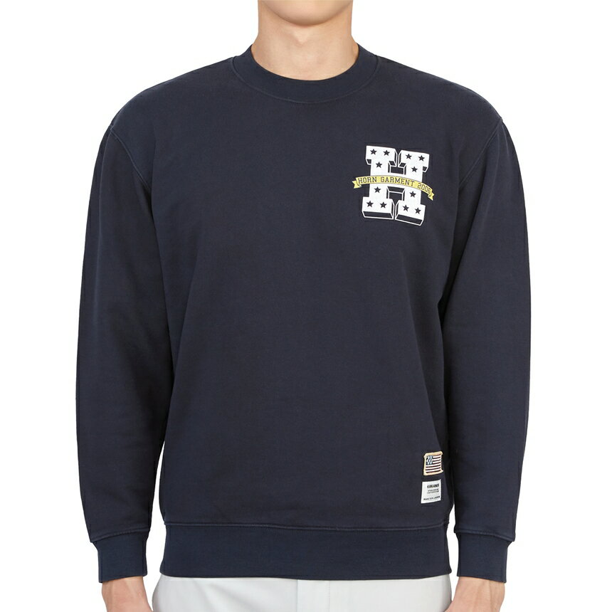 【3%オフクーポン配布中】【着後レビューで1000円OFFクーポン特典】HORN GARMENT ホーンガーメント メンズ ゴルフ長袖Tシャツ HVM 2C AC01 NAVY