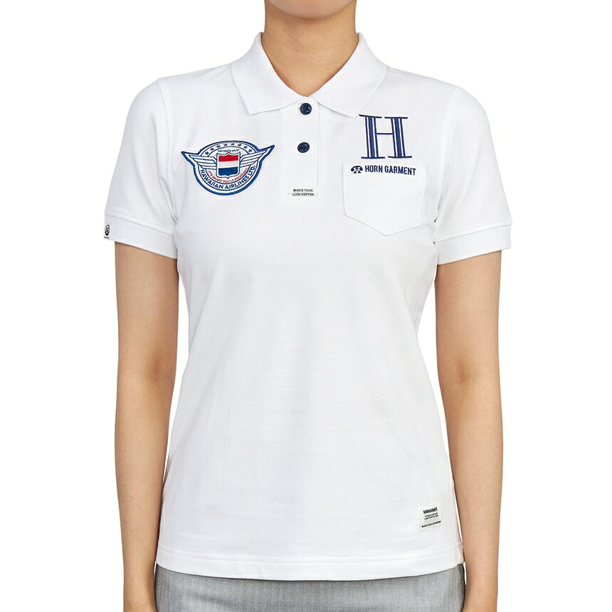 HORN GARMENT ホーンガーメント 2022SS ホーンガーメント ゴルフ半袖Tシャツ 商品説明 2022SS ホーンガーメント ゴルフ半袖Tシャツ ブランド HORN GARMENT ホーンガーメント 品番 HCW 2A AP84 WHITE 素材 96% Cotton, 4% Polyurethane カラ― ホワイト サイズ サイズ 肩幅 バスト 袖幅 袖丈 総長さ JPサイズ(CM) モデル 36 34.5 41.5 17 17 59.5 90 ● 38 36 44 18 18 60.5 95 - 40 37.5 46.5 19 19 61.5 100 - 重さ 241g(40 Size) 生産国 中国 付属品 説明書, タグ, 商品 備考 ● 提供される実測サイズは、測定方法によっては若干異なる場合がございますので、予めご了承下さい。 ● 革製品の場合、ソフトでナチュラルな革で表面が違ったり、微細なシワやスクラッチがあることがありますが、不良品ではありませんので、ご了承ください。 ●メッキ処理された製品の場合、製品の特性上、使用及び摩擦によりメッキがはがれることがあり、メッキの変色、摩耗の毀損などは修理できない場合がありますので、ご了承ください。 ●当店でご購入された商品は、原則として、「個人輸入」としての取り扱いになり、全て韓国の釜山からお客様のもとへ直送されます。 ●個人輸入される商品は、全てご注文者自身の「個人使用・個人消費（日本に居住する者に寄贈される物で、当該寄贈を受ける者の個人的な使用に供される場合を含みます。）」が前提となります。第三者への譲渡・転売が法令で禁止されるもの（医薬品、医薬部外品、化粧品等を含みますが、これに限られません。）もございますのでご注意下さい。 ●通関時に関税・輸入消費税が課税される可能性があります。課税額はご注文時には確定しておらず、通関時に確定しますので、商品の受け取り時に着払いでお支払いください。詳細は こちらご確認下さい。 ●色がある場合、モニターの発色の具合によって実際のものと色が異なる場合がある