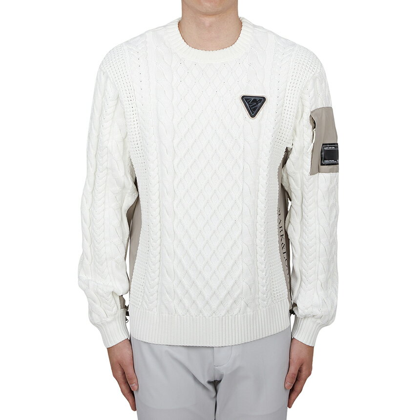 【3%オフクーポン配布中】 MARK & LONA マークアンドロナ メンズ ニット MCM 4C AB54 WHITE