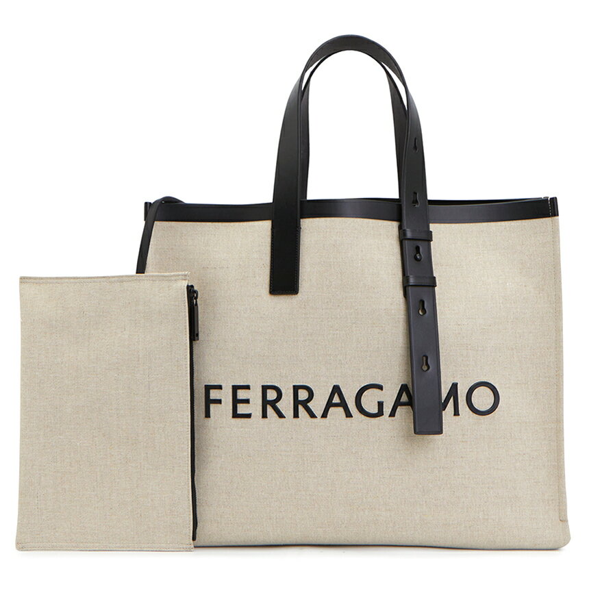 FERRAGAMO フェラガモ メンズ トートバッグ 24 1298 NERO 0764873