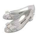 【着後レビューで1000円OFFクーポン特典】 FERRAGAMO フェラガモ レディース フラットシューズ VARA JELLY SILVER 0726366