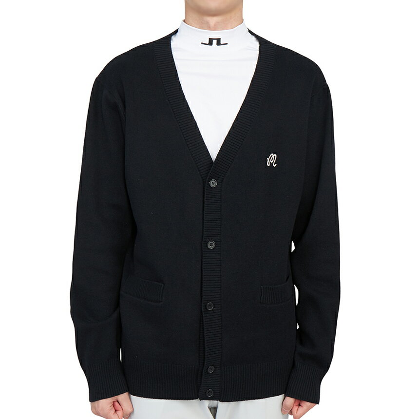 【3%オフクーポン配布中】【着後レビューで1000円OFFクーポン特典】 MALBON GOLF マルボンゴルフ メンズ ゴルフカーディガン M 7479 BLK