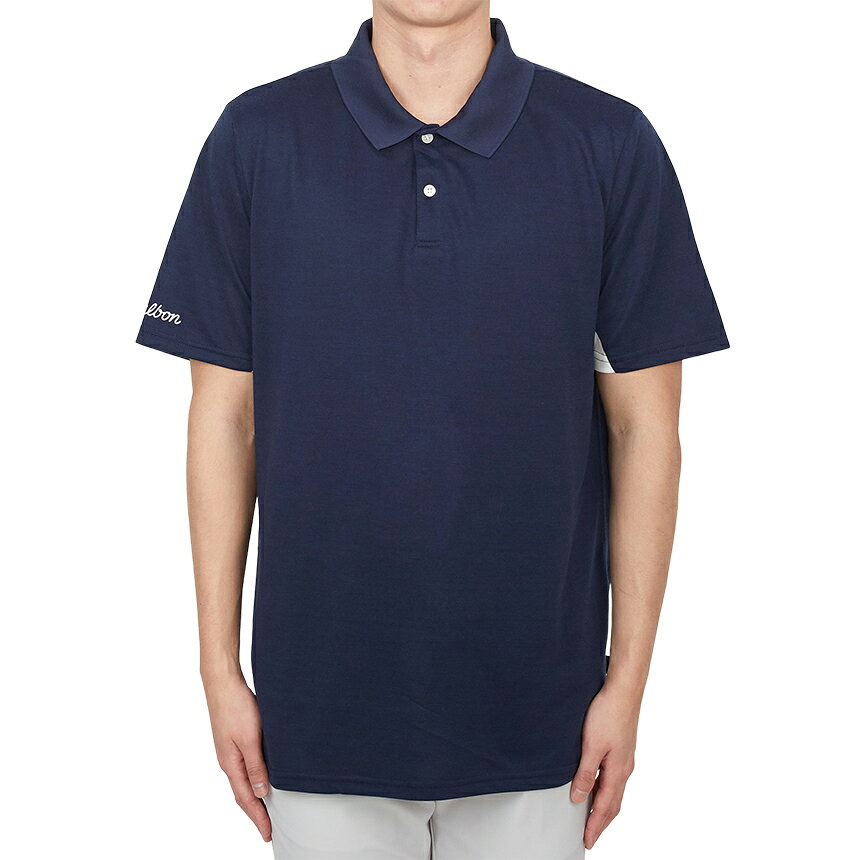 Rakuten - 【3%オフクーポン配布中】 MALBON GOLF マルボンゴルフ メンズ 半袖Tシャツ ME0043 NVY WHT