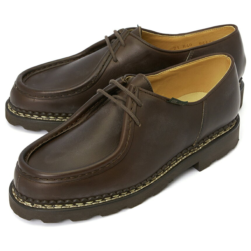 PARABOOT パラブーツ 2026SS パラブーツ 靴 商品説明 2026SS パラブーツ 靴 ブランド PARABOOT パラブーツ 品番 715612 LIS CAFE 素材 表地 - 牛革, 裏地 - 牛革 カラ― ブラウン サイズ サイズ JPサイズ(CM) 40 25 40.5 25.5 41 26 41.5 26.5 42 27 42.5 27.5 43 28 43.5 28.5 ヒール 3CM 重さ/ケース入り 1168g/1580g(40 Size) 生産国 フランス 付属品 ハードケース, ダストバッグ, 商品 備考 ● 提供される実測サイズは、測定方法によっては若干異なる場合がございますので、予めご了承下さい。 ● 革製品の場合、ソフトでナチュラルな革で表面が違ったり、微細なシワやスクラッチがあることがありますが、不良品ではありませんので、ご了承ください。 ●メッキ処理された製品の場合、製品の特性上、使用及び摩擦によりメッキがはがれることがあり、メッキの変色、摩耗の毀損などは修理できない場合がありますので、ご了承ください。 ●当店でご購入された商品は、原則として、「個人輸入」としての取り扱いになり、全て韓国の釜山からお客様のもとへ直送されます。 ●個人輸入される商品は、全てご注文者自身の「個人使用・個人消費（日本に居住する者に寄贈される物で、当該寄贈を受ける者の個人的な使用に供される場合を含みます。）」が前提となります。第三者への譲渡・転売が法令で禁止されるもの（医薬品、医薬部外品、化粧品等を含みますが、これに限られません。）もございますのでご注意下さい。 ●通関時に関税・輸入消費税が課税される可能性があります。課税額はご注文時には確定しておらず、通関時に確定しますので、商品の受け取り時に着払いでお支払いください。詳細は こちらご確認下さい。 ●色がある場合、モニターの発色の具合によって実際のものと色が異なる場合がある 注意事項パラブート製品の革はオイルピーを使用しており、革が乾燥するにつれてオイルパウダーが上がってきます。これは自然な現象で、油分は靴ブラシで軽く振ってから使っても構いません。本事由による無償交換/返品処理はできません。