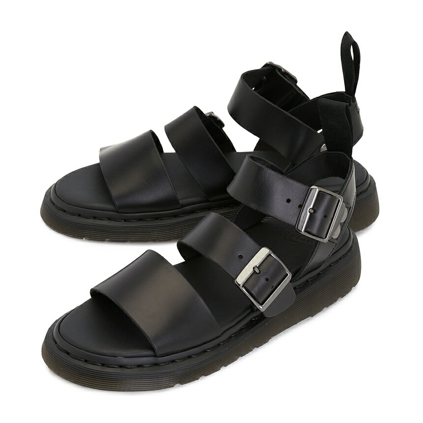 乐天商城 - 【3%オフクーポン配布中】【着後レビューで1000円OFFクーポン特典】 DR. MARTENS ドクターマーチン メンズ サンダル 15695001 BLACK M
