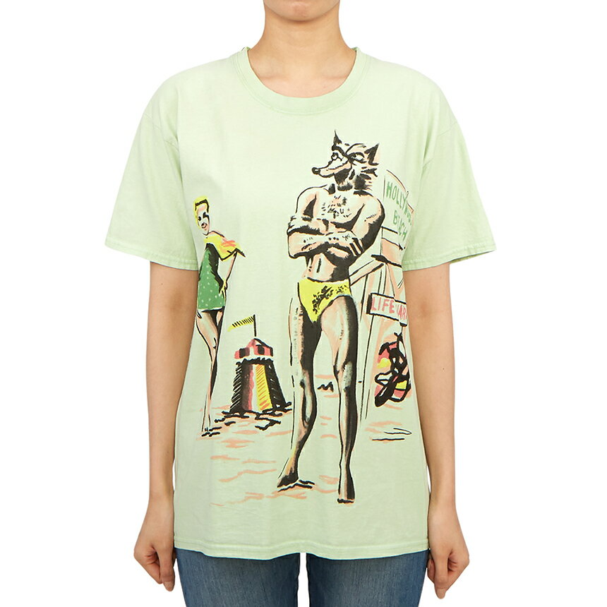 乐天商城 - 【3%オフクーポン配布中】WILD DONKEY ワイルド ドンキー レディース 半袖Tシャツ T HOLLYWOOD ESW LIME W