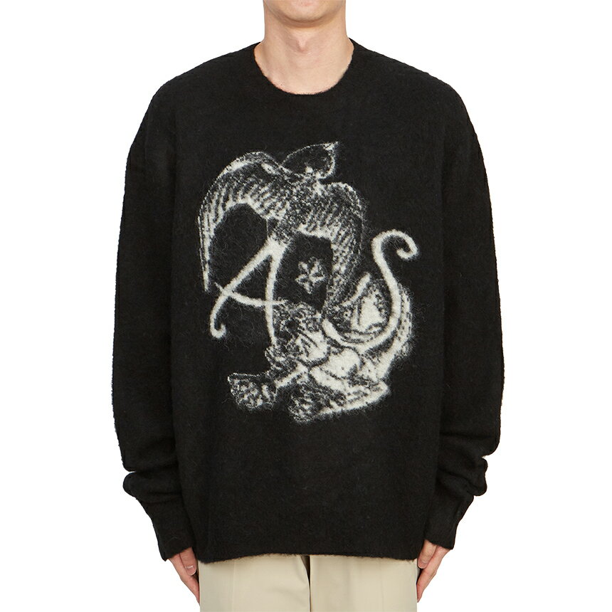 【3%オフクーポン配布中】【着後レビューで1000円OFFクーポン特典】 All Saints オールセインツ メンズ ニット MK004Z BLACK